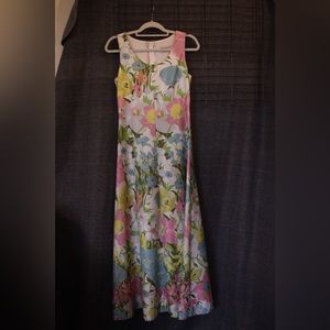 Vintage Jeanne Durrell Maxi Floral Dress